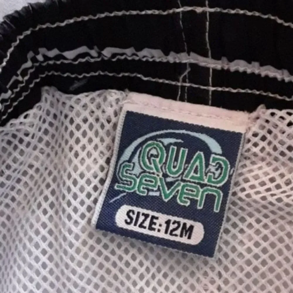 Quad Seven Swim Trunks Baby Colorblock Stripe Mesh Lining NWT Infant Siz…‎
